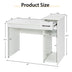 Computer Desk PC Laptop Table with Drawer and Shelf-White - Color: White - Minihomy