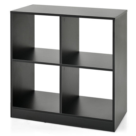 4-Cube Kids Bookcase with Open Shelves-Black - Color: Black - Minihomy