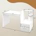 Computer Desk Home Office with Bookshelf and Drawers-White - Color: White - Minihomy