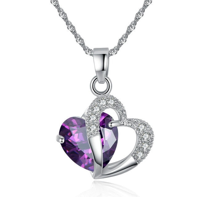 Lady Fashion Heart Pendant Necklace - Minihomy