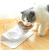 Cat Double Bowl Transparent Non-slip Food Water Bowl Pet Cat Bowls Dog Feeding Bowl - Minihomy