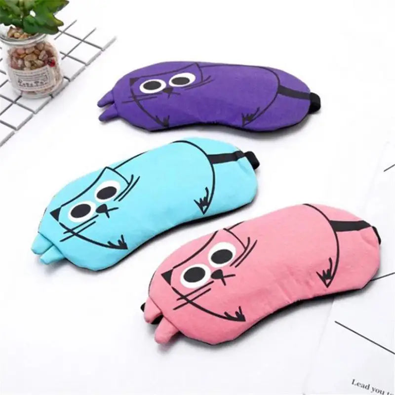 Cartoon cute summer cool breathable men and women ice pack sleep eye mask - Minihomy