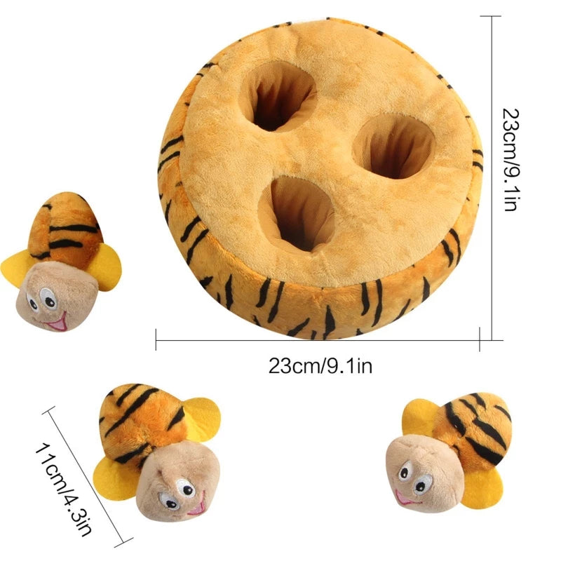 Interactive Squeaky Hide Seek Activity Plush Pet Toy - Minihomy