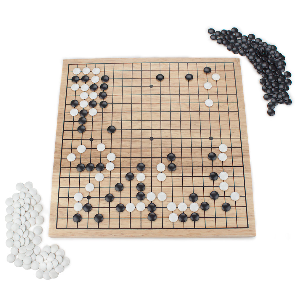 Game of Go Set with Wooden Board and Complete Set of Stones - Minihomy