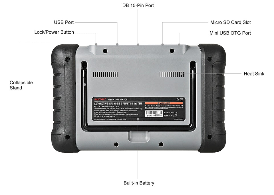 Autel MaxiCOM MK808 OBD2 Scanner Automotivo Car Diagnostic Tool - Minihomy