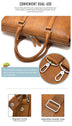 Men's Simple Solid Color Leather Briefcase - Minihomy