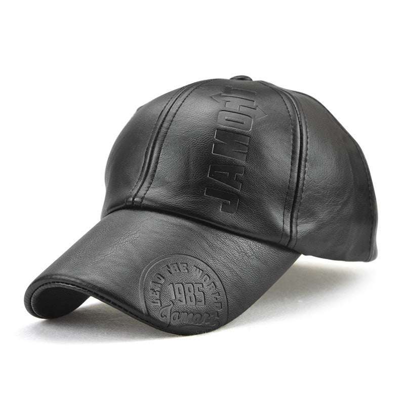 Autumn Winter Hats Outdoor  Leather Baseball Caps - Minihomy