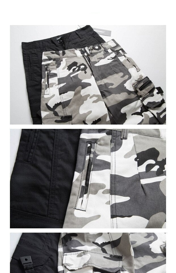 Multi-pocket tooling trousers loose camouflage casual Men's pants - Minihomy