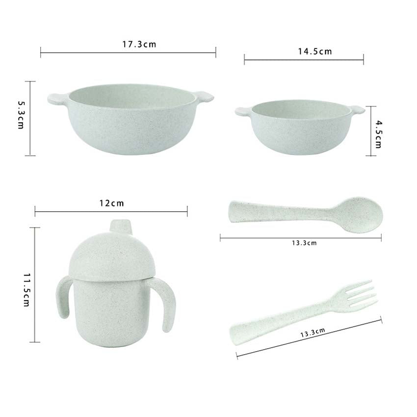 Children's plate bowl cup fork spoon tableware - Minihomy