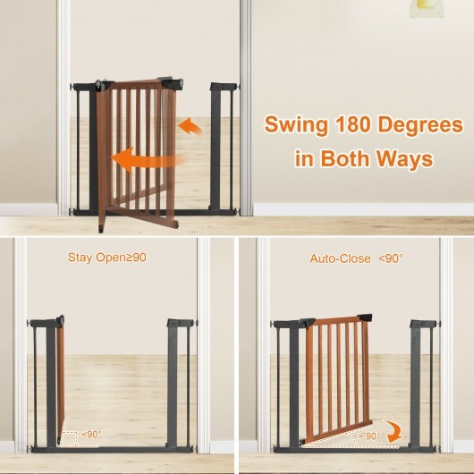 Extendable Safety Gate for Baby and Pet-Red - Minihomy