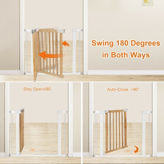 Extendable Safety Gate for Baby and Pet-Red - Minihomy