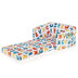 2-in-1 Convertible Kids Sofa with Velvet Fabric-Multicolor - Color: Multicolor - Minihomy