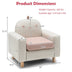 Kids Sofa with Armrest and Thick Cushion-Pink - Color: Pink - Minihomy