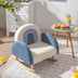 Kids Rocking Chair Children Velvet Upholstered Sofa with Solid Wood Legs-Blue - Color: Blue - Minihomy