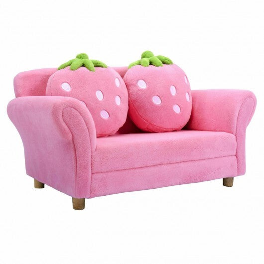 BL/PI Kids Strawberry Armrest Chair Sofa - Minihomy