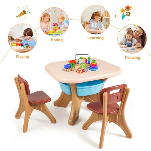 Children Kids Activity Table & Chair Set - Play Furniture with Storage - Minihomy