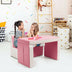 Multi-functional Kids Sofa Table Chair Set-Pink - Color: Pink - Minihomy