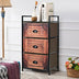 Industrial 3-Layers Fabric Dresser with Fabric Drawers and Steel Frame - Minihomy