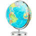 13" Illuminated World Globe 720? Rotating Map with LED Light - Color: Blue - Minihomy