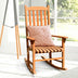 Outdoor Rocking Chair Single Rocker for Patio Deck  - Color: Natural - Minihomy