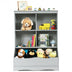 3-Tier Children's Multi-Functional Bookcase Toy Storage Bin Floor Cabinet-Gray - Color: Gray - Minihomy