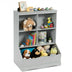 3-Tier Children's Multi-Functional Bookcase Toy Storage Bin Floor Cabinet-Gray - Color: Gray - Minihomy