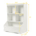 3-Tier Children's Multi-Functional Bookcase Toy Storage Bin Floor Cabinet-White - Color: White - Minihomy