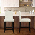 25 Inch Kitchen Chairs w/ Rubber Wood Legs-Beige - Minihomy