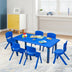 6-pack Kids Plastic Stackable Classroom Chairs-Blue - Color: Blue - Minihomy