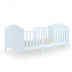 2-in-1 Classic Convertible Wooden Toddler Bed with 2 Side Guardrails for Extra Safety-White - Minihomy