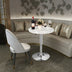 360? Swivel Cocktail Pub Table with Sliver Leg and Base-White - Minihomy