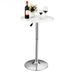 360? Swivel Cocktail Pub Table with Sliver Leg and Base-White - Minihomy