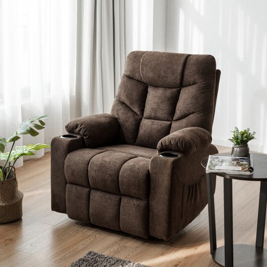 Electric Power Lift Recliner Massage Sofa-Brown - Minihomy