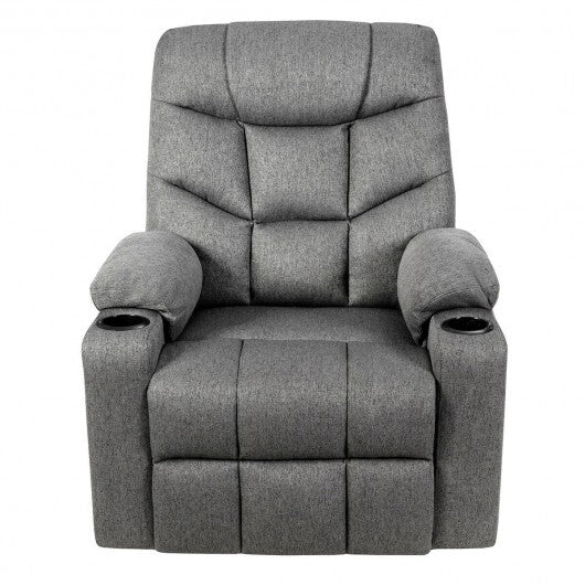 Electric Power Lift Recliner Massage Sofa-Brown - Minihomy