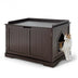 Cat Litter Box Enclosure with Double Doors for Large Cat and Kitty-Brown - Color: Brown - Minihomy