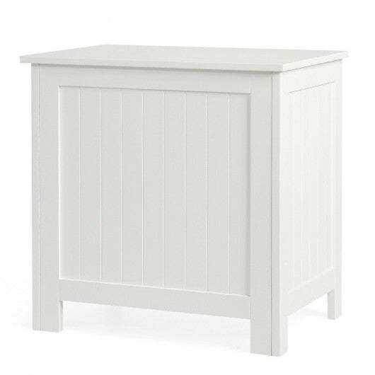 Wooden Toy Box Kids Storage Chest Organizer - Color: White