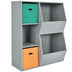 Kids Toy Storage Cabinet Shelf Organizer -Gray - Color: Gray - Minihomy