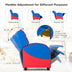 Kids Leather Recliner Chair with Side Pockets-Blue - Color: Blue - Minihomy