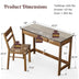 Kids Desk and Chair Set with Drawer-Walnut - Color: Walnut - Minihomy