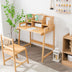 Bamboo Kids Study Desk and Chair Set with Bookshelf - Color: Natural - Minihomy