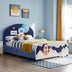 Kids Upholstered Platform Bed with Headboard and Footboard - Minihomy