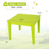 25.5 Inch Square Kids Activity Play Table-Green - Color: Green - Minihomy