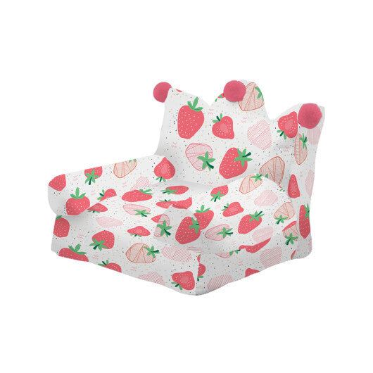 High-density Padding Kids Sofa with Armrest and Extra Pilow-Pink - Color: Pink - Minihomy