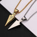 Men stainless steel spear necklace with chain - Minihomy