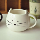 The ceramic mark cup creative cute simple couple to a cup of milk coffee cup