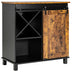 Industrial Storage Cabinet with Sliding Barn Door-Rustic Brown - Minihomy