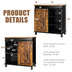 Industrial Storage Cabinet with Sliding Barn Door-Rustic Brown - Minihomy