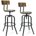 Adjustable Swivel Counter-Height Stool with Arc-Shaped Backrest - Minihomy