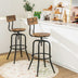 Adjustable Swivel Counter-Height Stool with Arc-Shaped Backrest - Minihomy