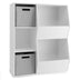 Kids Toy Storage Cabinet Shelf Organizer-White - Color: White - Minihomy